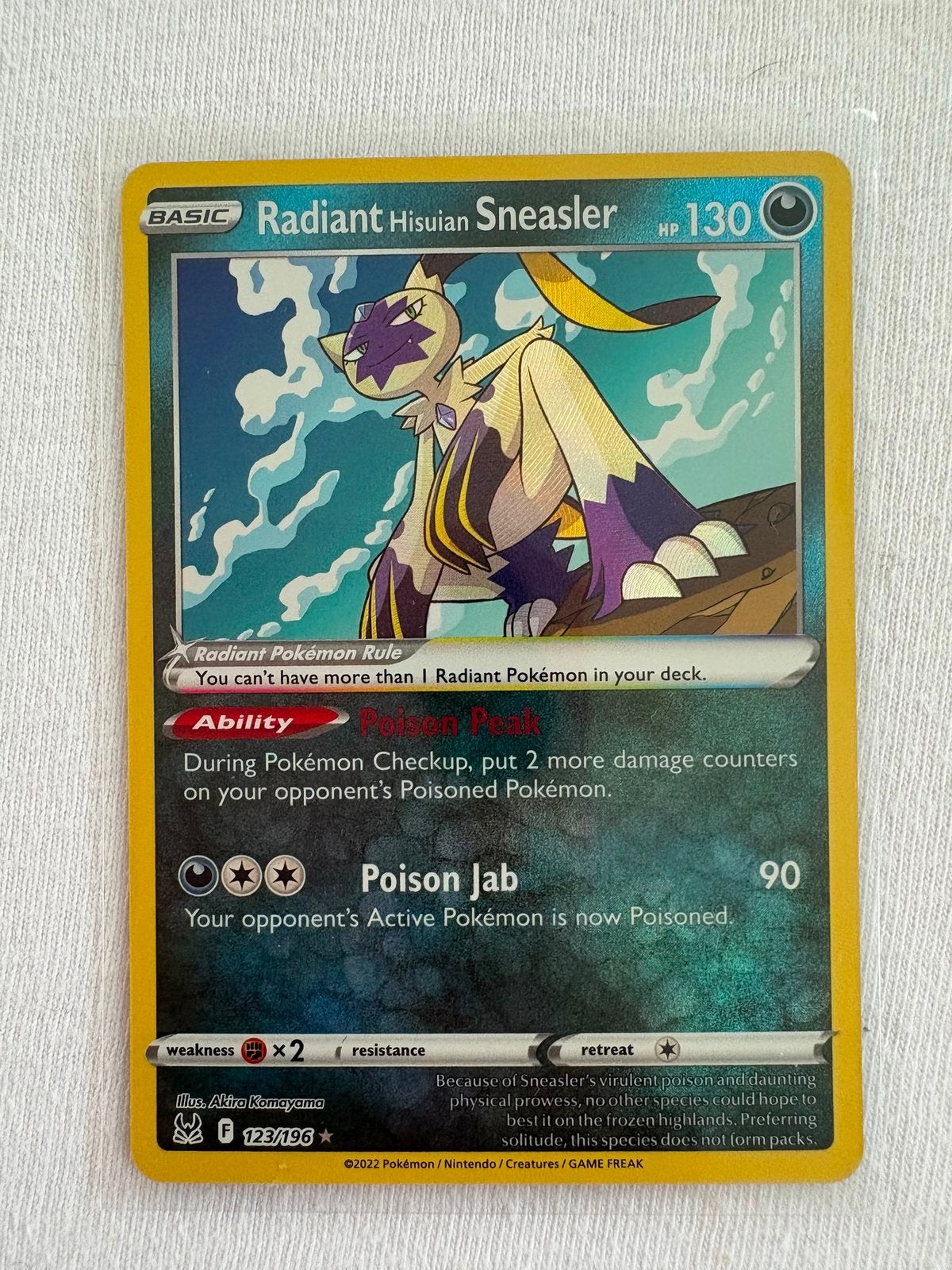 RADIANT HISUIAN SNEASLER - 123/196, Ophalen of Verzenden, Zo goed als nieuw