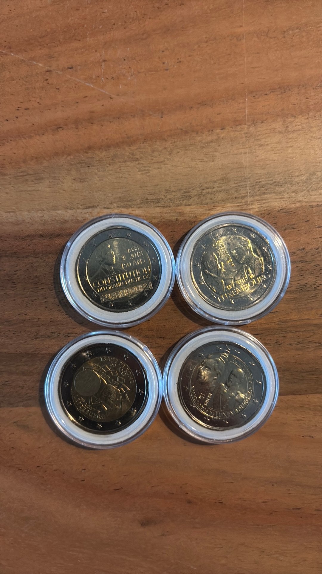 4 x 2 euro herdeningmunten Luxemburg, Postzegels en Munten, Ophalen of Verzenden, Luxemburg, 2 euro