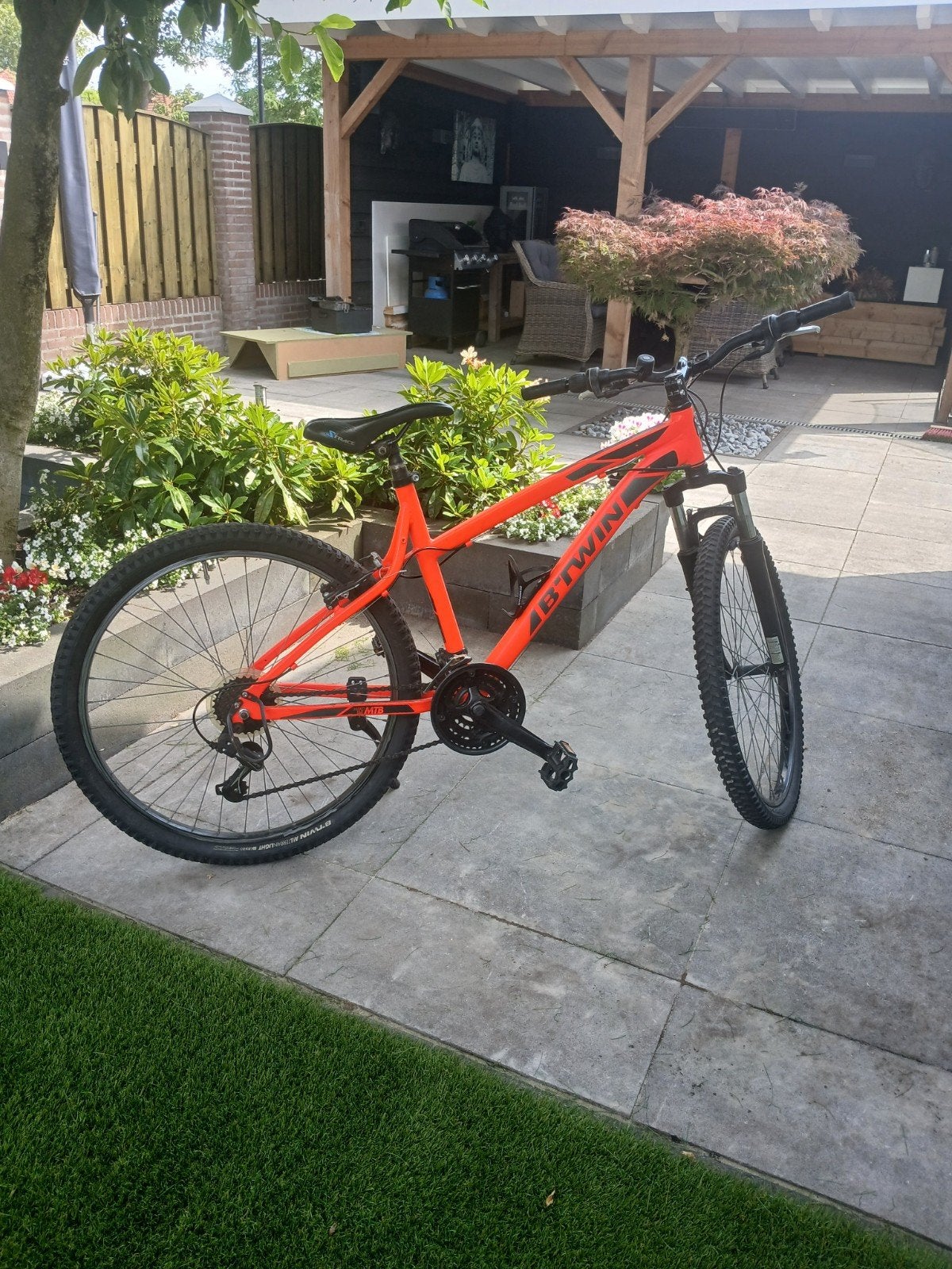 B'Twin Rockrider ST 520 Mountainbike - Oranje, Fietsen en Brommers, Ophalen of Verzenden