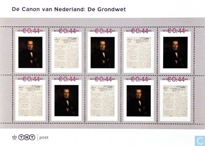 Postzegels Canon van Nederland: De grondwet, Ophalen of Verzenden, Na 1940, Postfris