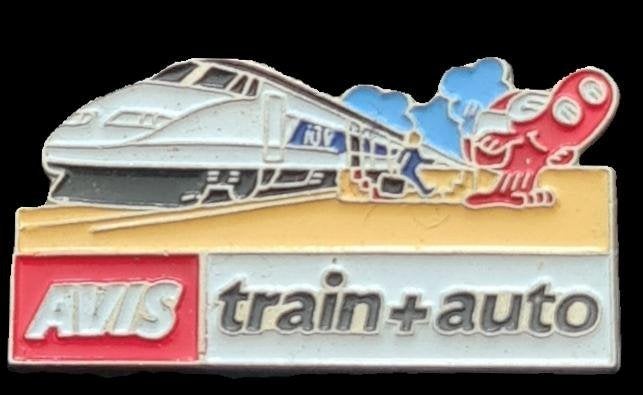 Avis train + auto pin, Verzenden, Nieuw, Transport, Speldje of Pin