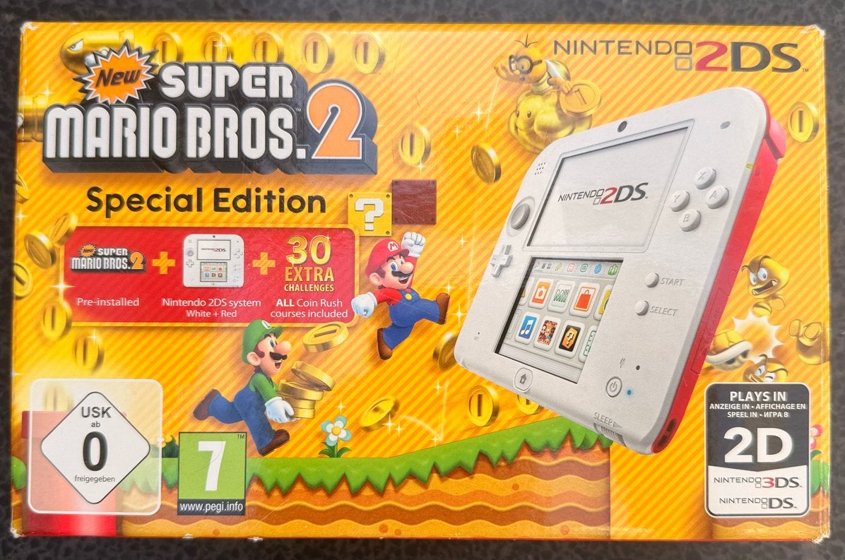 Nintendo 2DS Special Edition met SuperMarioBros.2 en Pokemon, Spelcomputers en Games, Ophalen of Verzenden, Gebruikt