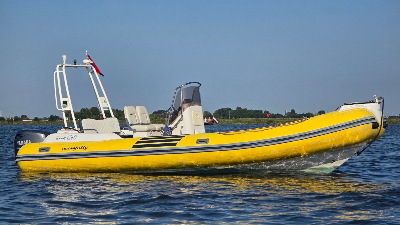 * Nuova Jolly King 670 rubberboot / RIB 200pk met trailer *, Gebruikt, Yamaha, Afdekzeil, 200 pk