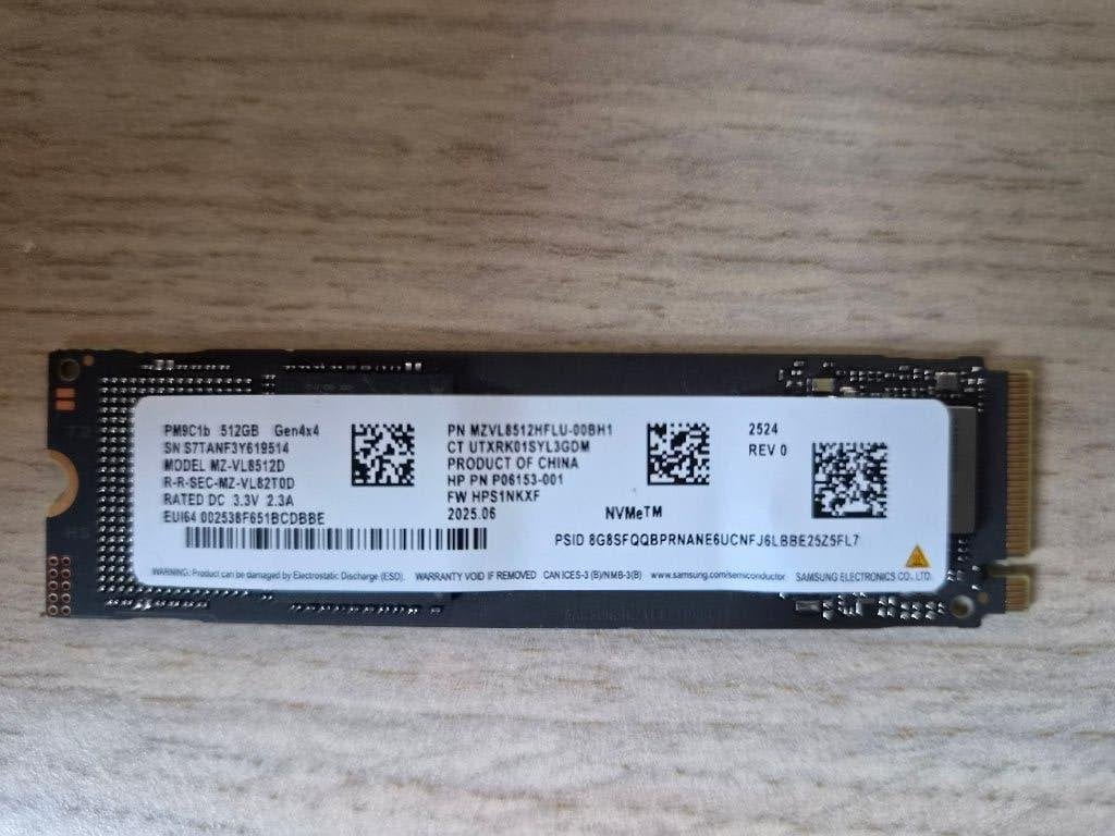 SAMSUNG SSD PM9C1b 512GB MZ-VL8512D M.2 NVMe PCI-e 2280, Intern, 512GB, Ophalen of Verzenden, Zo goed als nieuw