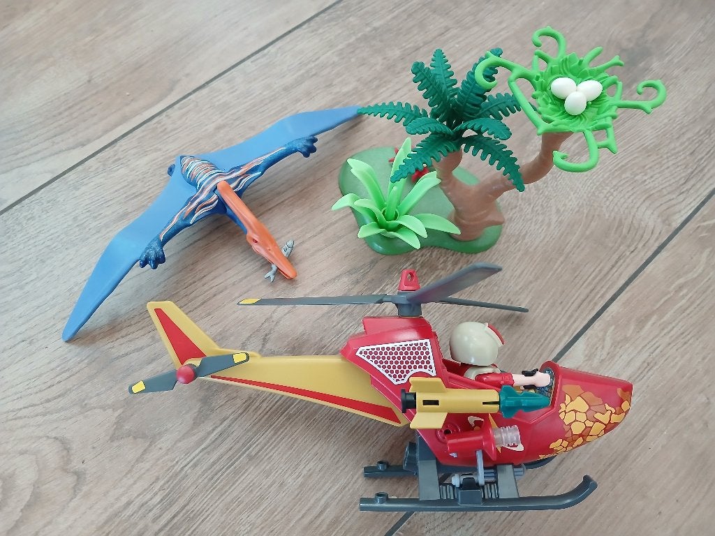 Playmobil Dinos Helikopter met Pteranodon, Ophalen of Verzenden, Zo goed als nieuw, Complete set
