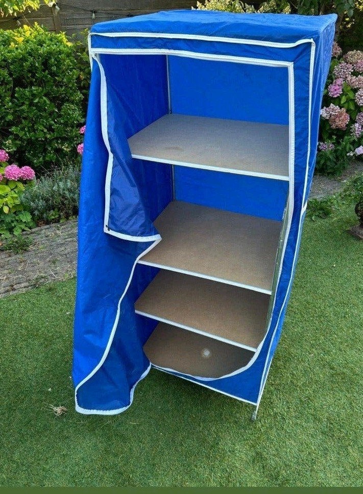 campingkast Crespo ladenkast opvouwbaar blauw kamperen, Ophalen, Zo goed als nieuw, Campingkast