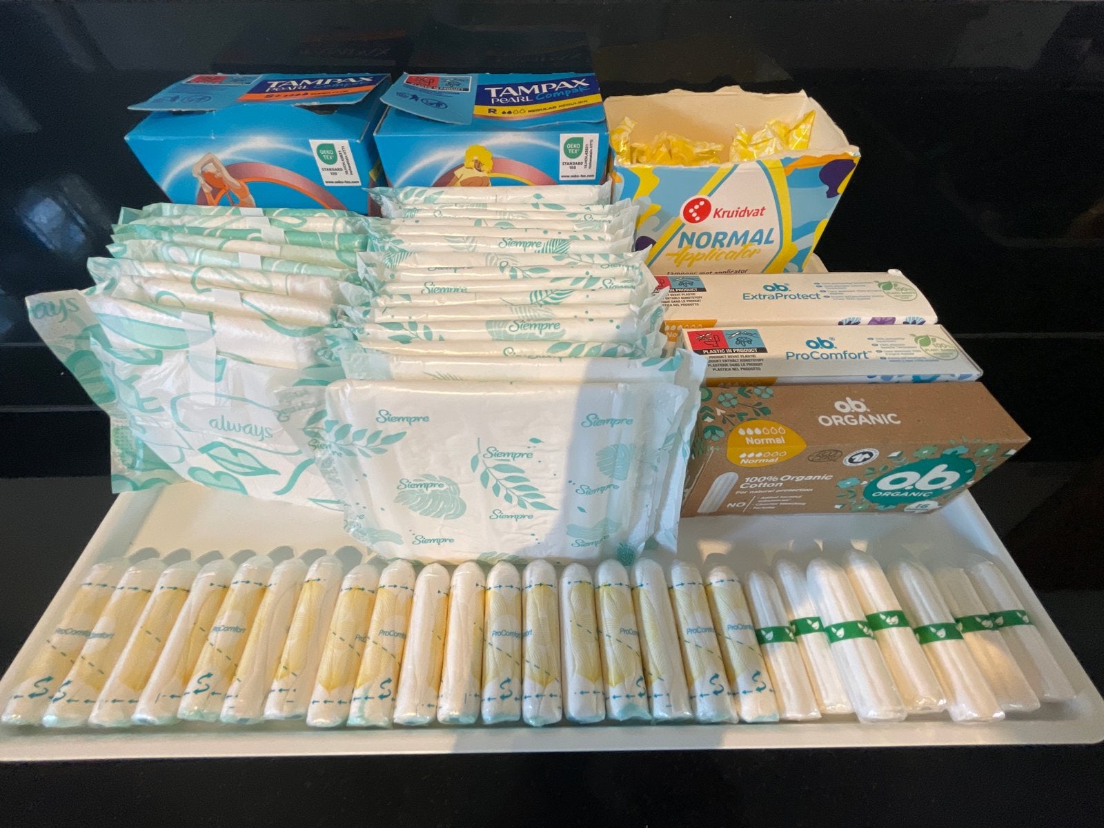 Maandverband en tampons - Diverse merken en maten, Ophalen, Nieuw, Overige typen