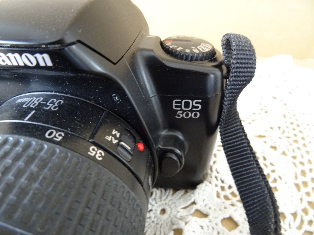 Fotocamera Canon camera Canon EOS 500 fotocamera 1993, Audio, Tv en Foto, Fotocamera's Analoog, Canon, Gebruikt, Spiegelreflex