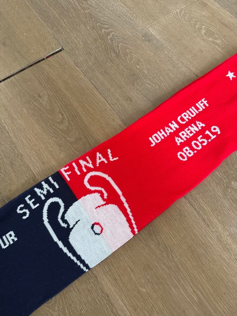 Ajax sjaal Ajax-Tottenham Hotspur halve finale CL 2019, Verzenden, Zo goed als nieuw