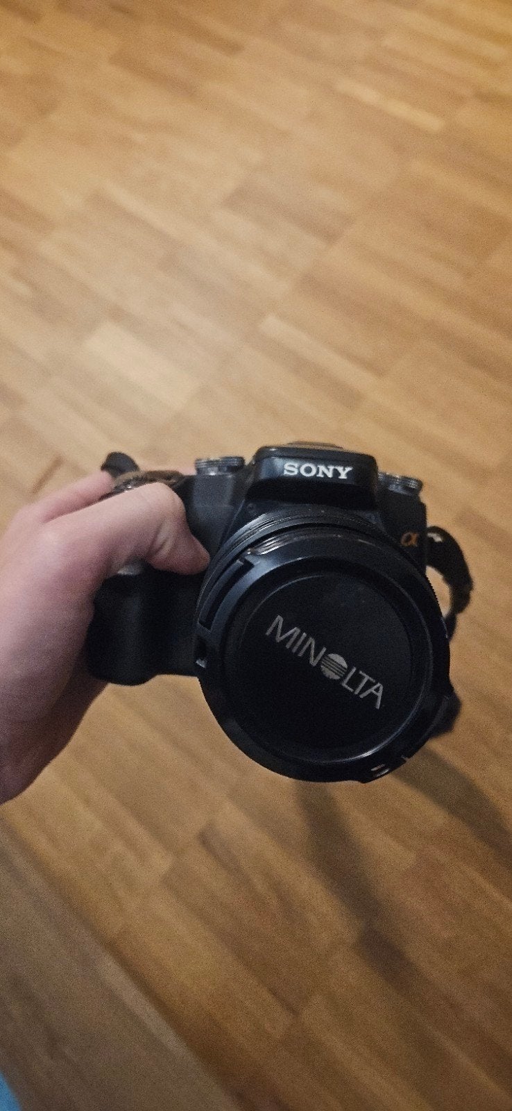 Sony Alpha spiegelreflexcamera met Minolta lens, Ophalen of Verzenden, Zo goed als nieuw, Spiegelreflex, Sony