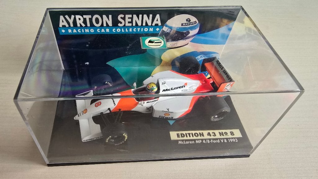 Ayrton Senna - McLaren MP 4/8-Ford V8 1993 modelauto, Ophalen of Verzenden, Zo goed als nieuw, Auto, Overige merken