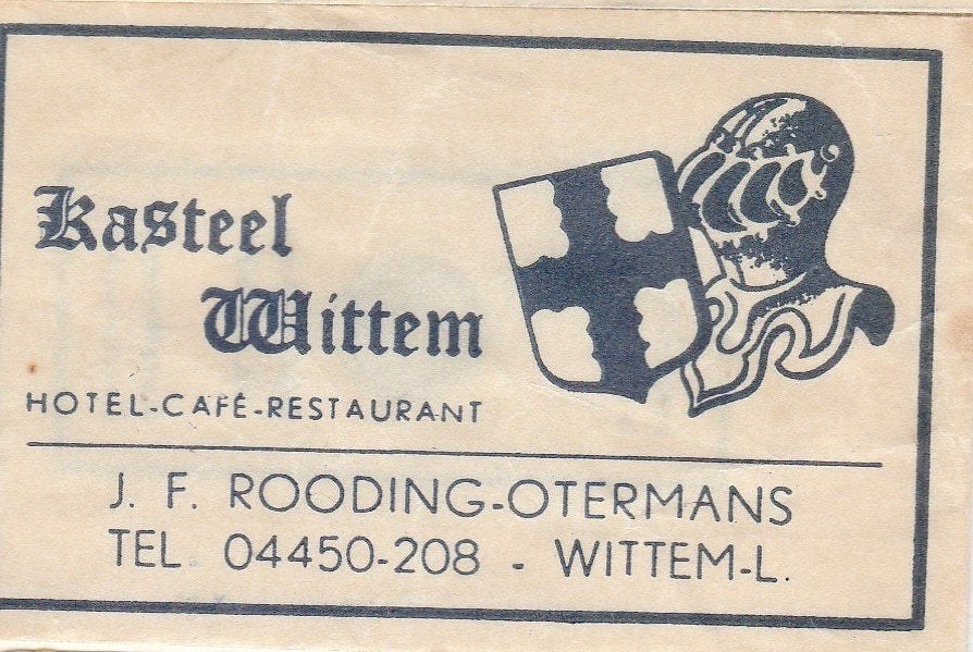 kasteel Wittem - J Rooding Otermans  wapenschild helm harnas, Verzamelen, Ophalen of Verzenden