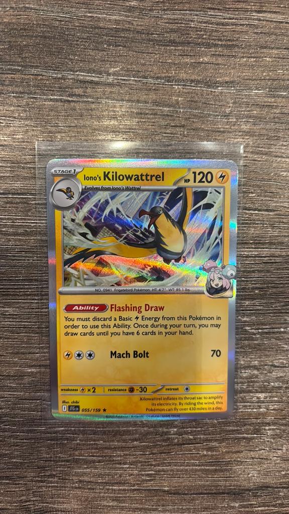 JTG Iono’s Kilowattrel 055/159 holo, Ophalen of Verzenden, Zo goed als nieuw
