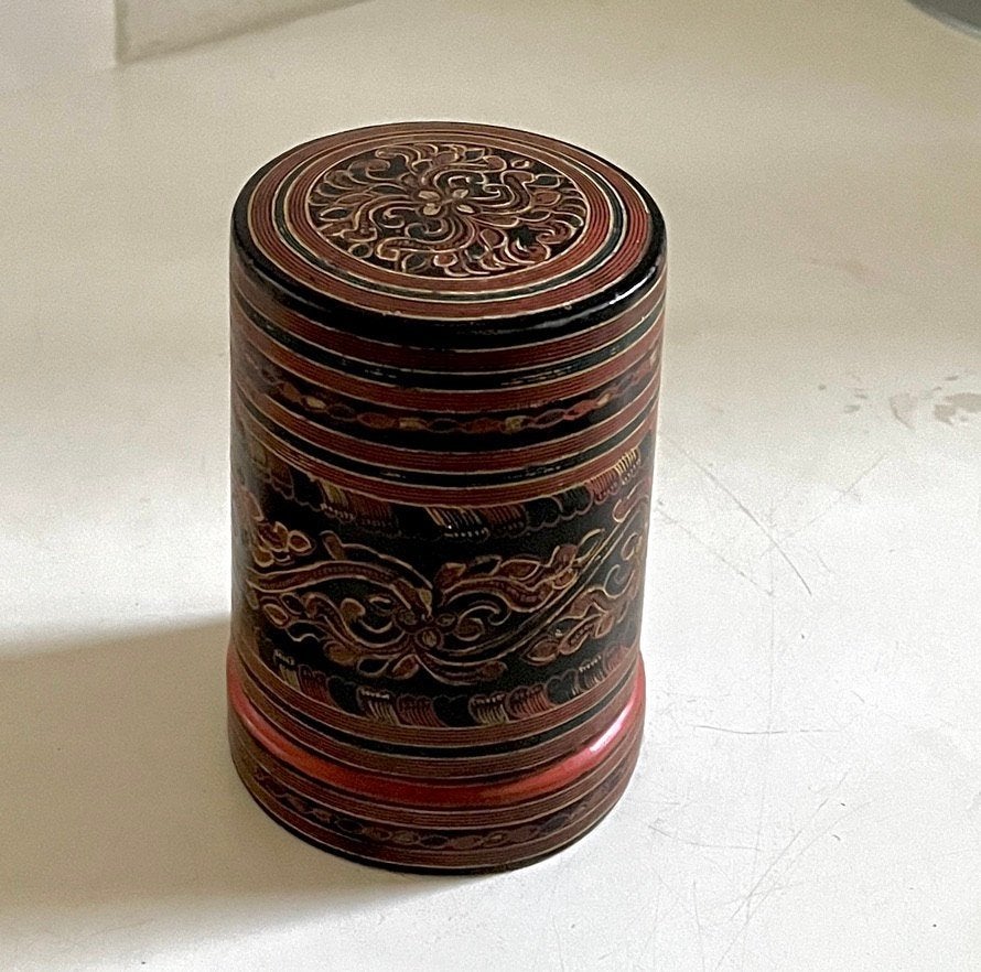 Lakwerk doos uit Birma / Myanmar, Ophalen of Verzenden