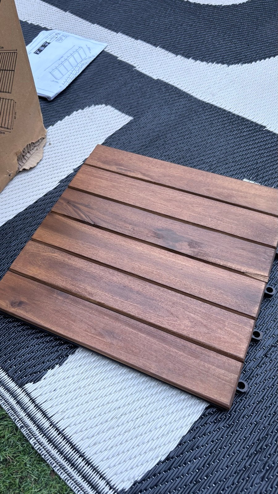 Jysk Knekkand Vlondertegels - Natuurlijk Hout, Tuin en Terras, Terrasdelen en Vlonders, Ophalen of Verzenden, Nieuw, Hout