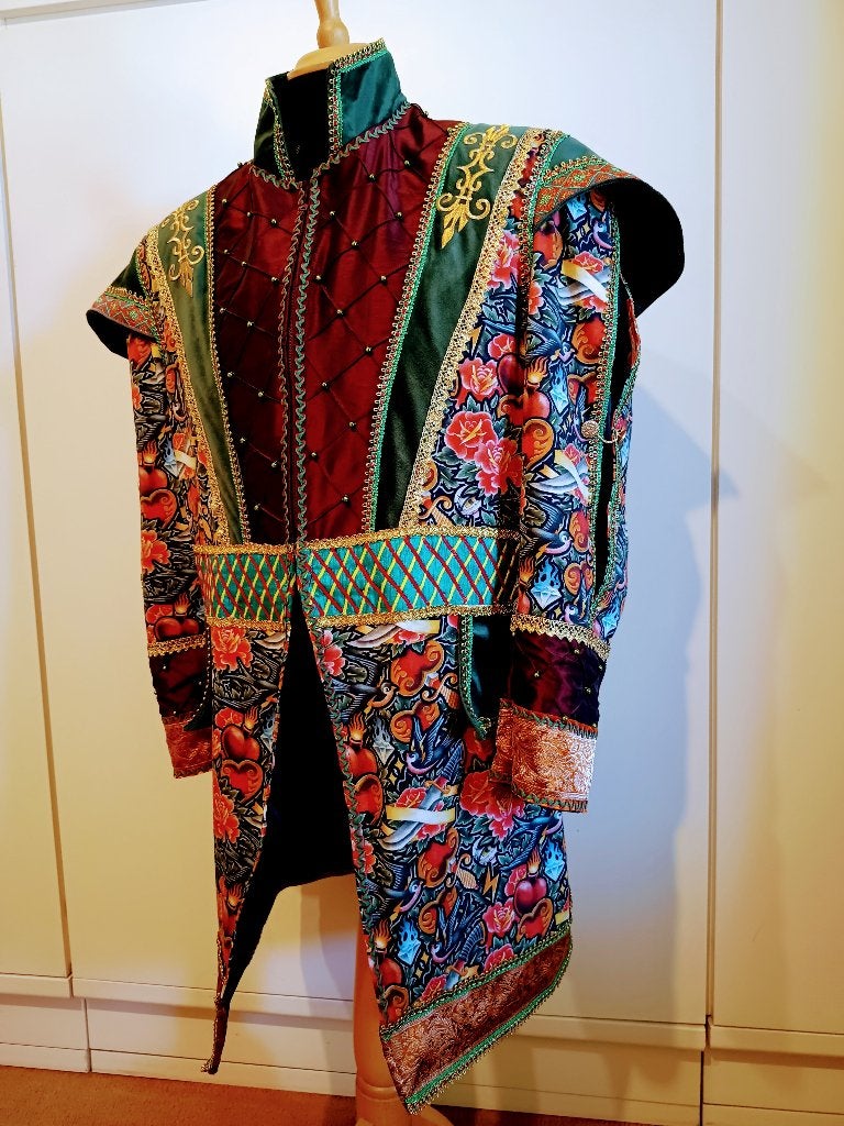 Heren carnavalsjas middeleeuws, Carnaval, Ophalen of Verzenden, Kleding, Maat 56/58 (XL)