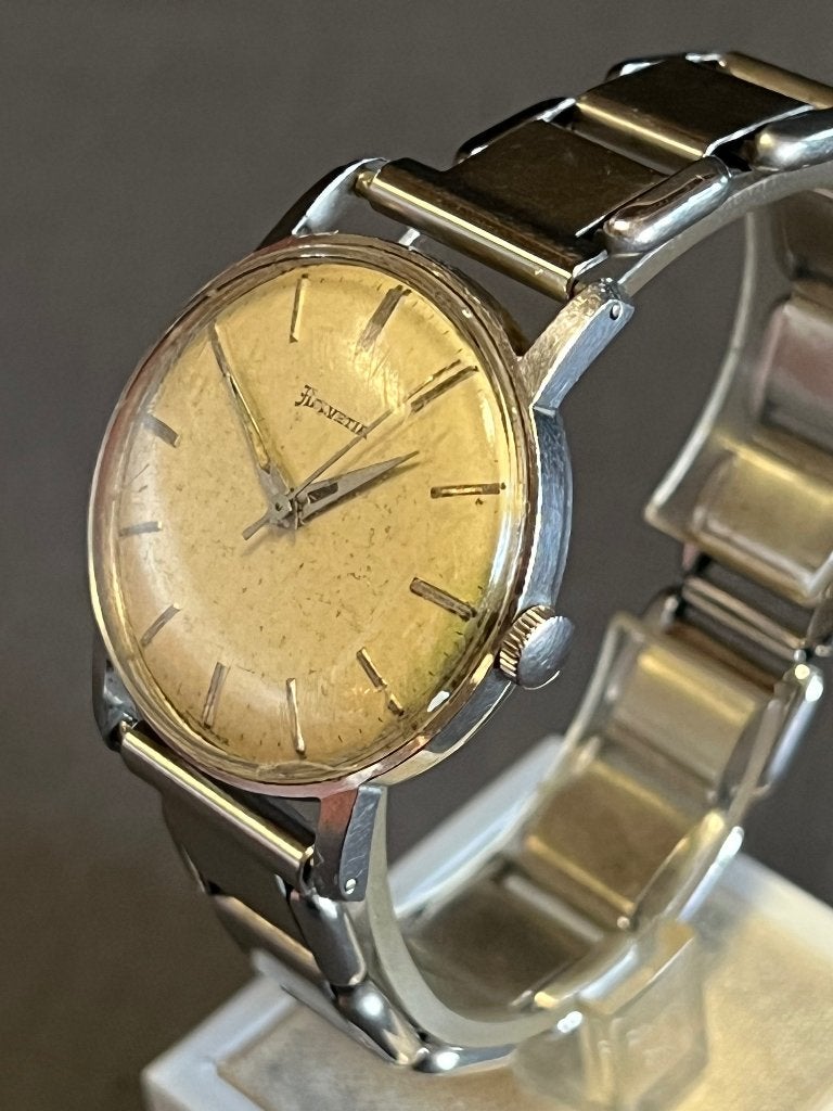 Helvetia Horloge LOOPT NIET 35mm, Overige merken, Staal, Met bandje, Polshorloge