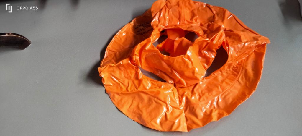 Oranje Baby zwemring, Kinderen en Baby's, Babykleding | Baby-zwemkleding, Jongetje of Meisje, One size, Ophalen of Verzenden, Zo goed als nieuw