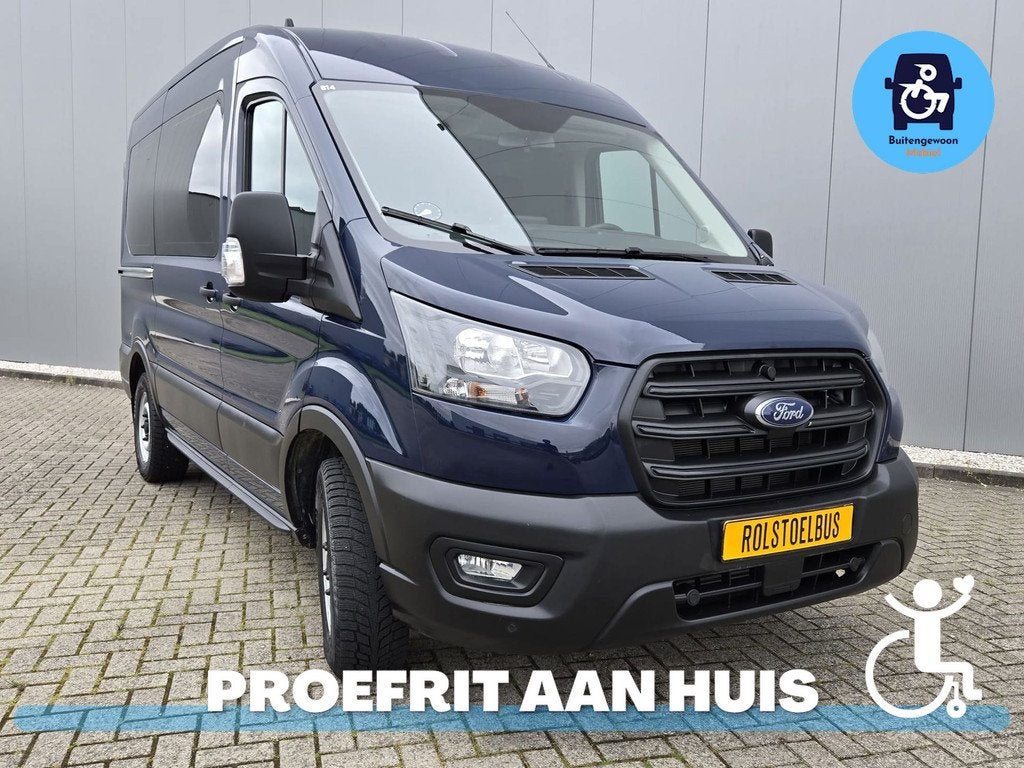 Ford Transit 2.0 TDCI L1H2 | Rolstoelbus | Airco | Lage KM-S, Auto's, 13 km/l, Stof, Gebruikt, Zwart
