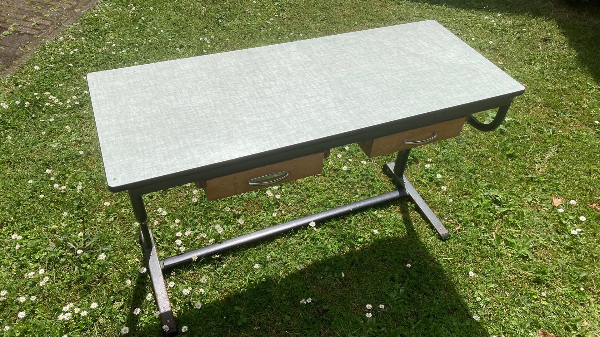 Kinder bureau vintage, Ophalen, 40 cm, Metaal, Kinderbureau