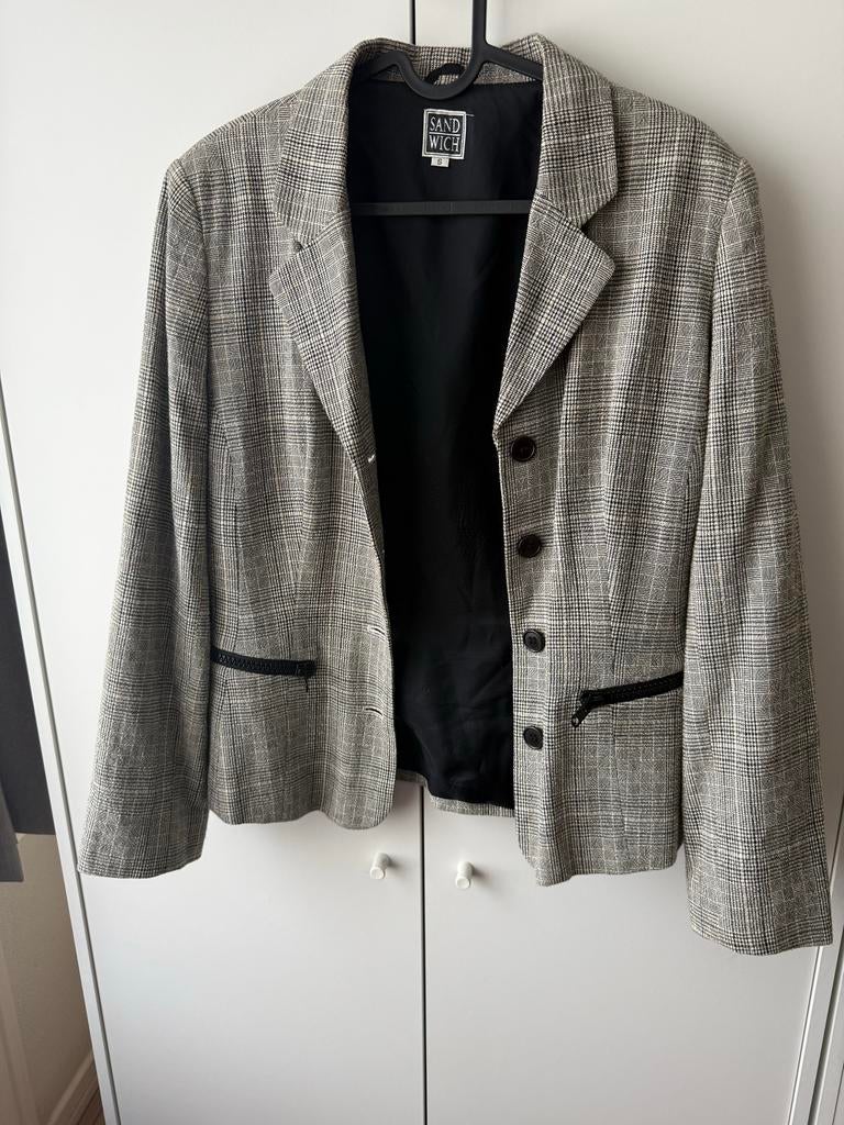 Sandwich geruit jasje maat S, Kleding | Dames, Jasjes, Kostuums en Pakken, Ophalen of Verzenden, Zo goed als nieuw, Jasje, Maat 36 (S)