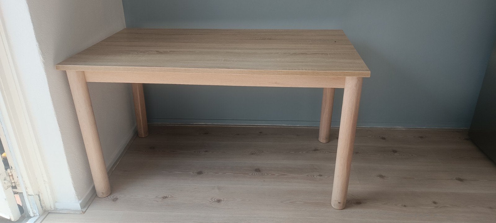 Mooie Houten Eettafel / Bureau, Huis en Inrichting, 100 tot 150 cm, Eikenhout, Zo goed als nieuw, Vijf personen of meer