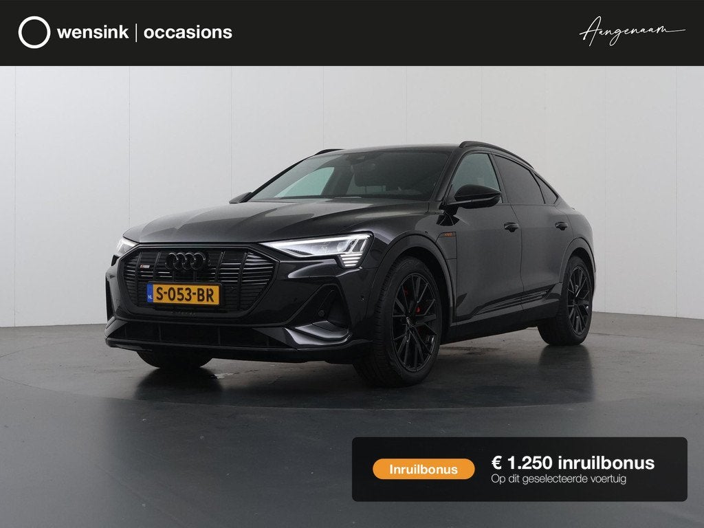 Audi e-tron Sportback 55 quattro S edition 95 kWh | SOH 95%, Auto's, Audi, Automaat, 131 €/maand, Zwart, 95 kWh