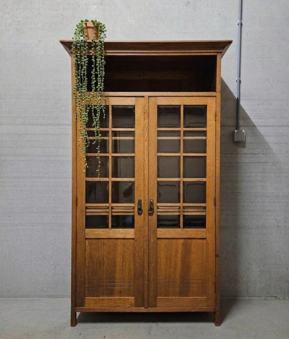 Antieke Pander / Art Deco meidenkast vintage boekenkast, Ophalen of Verzenden