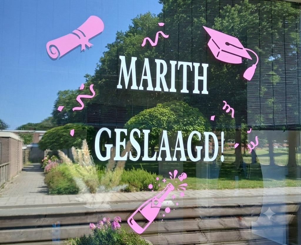 Geslaagd raamstickers gepersonaliseerd, Ophalen of Verzenden, Nieuw