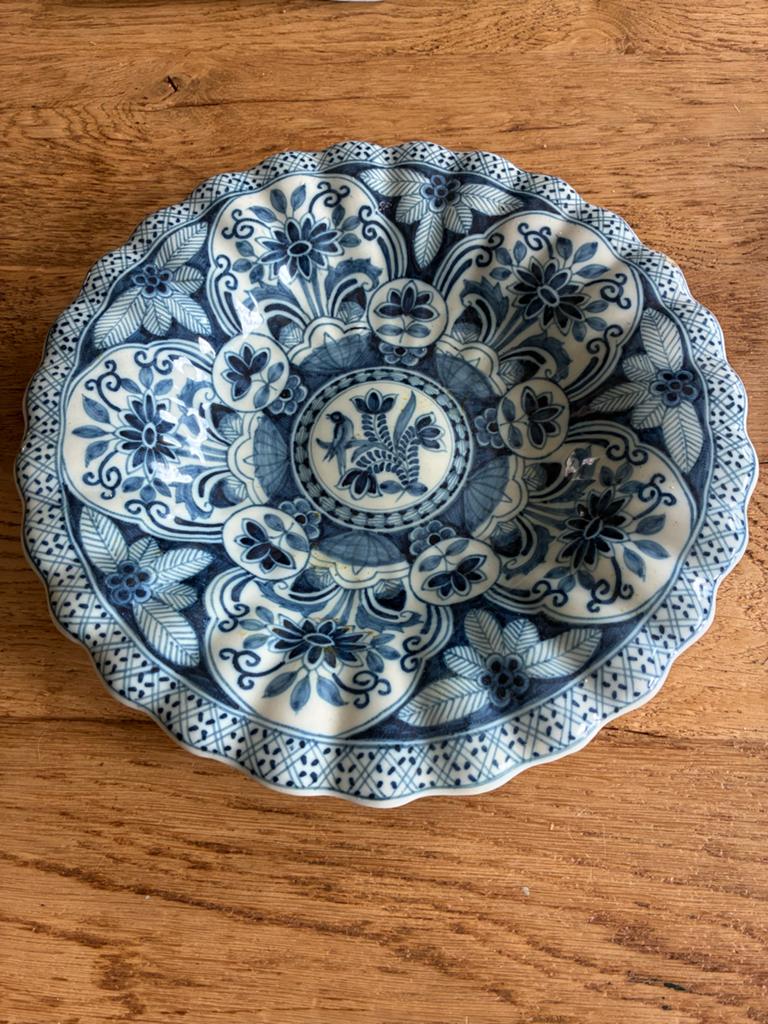 Makkum Aardewerk Wandbord met Blauw-Wit Decor, Antiek en Kunst, Ophalen of Verzenden