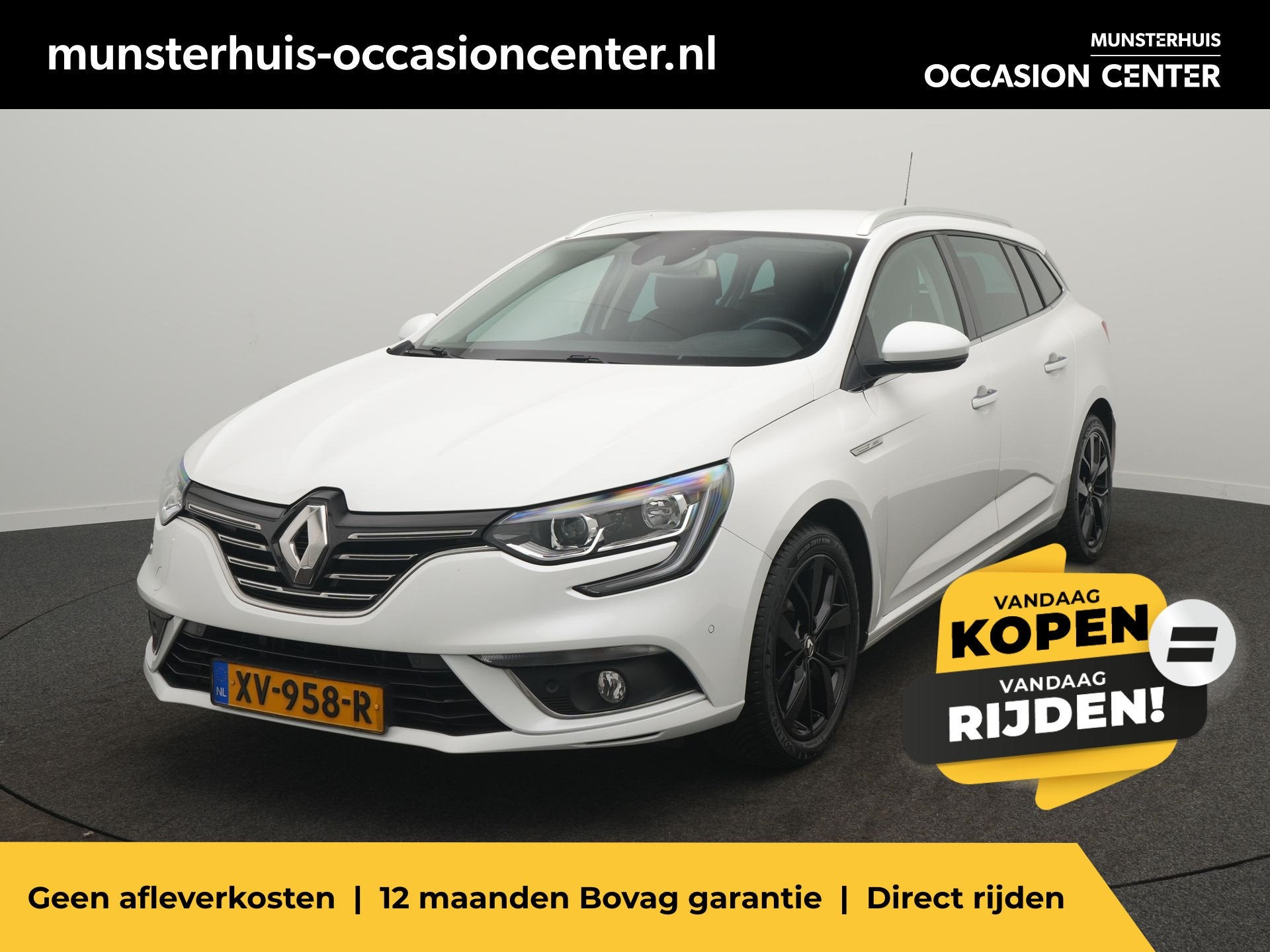 Renault Mégane Estate 1.3 TCe Bose - RIJKLAARPRIJS - All Se, Auto's, Renault, Voorwielaandrijving, 12 maanden, Leder en Stof, Wit