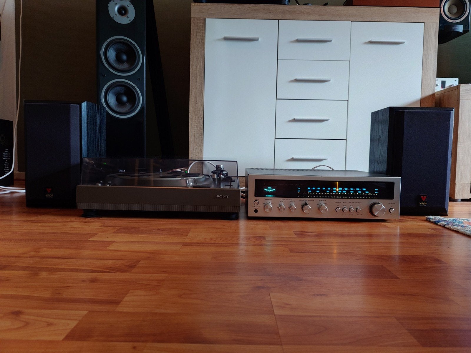 Kenwood KR3400, Sony PS4750 en Vision Design B&W DS1, Gebruikt, Losse componenten, Tuner of Radio, Ophalen