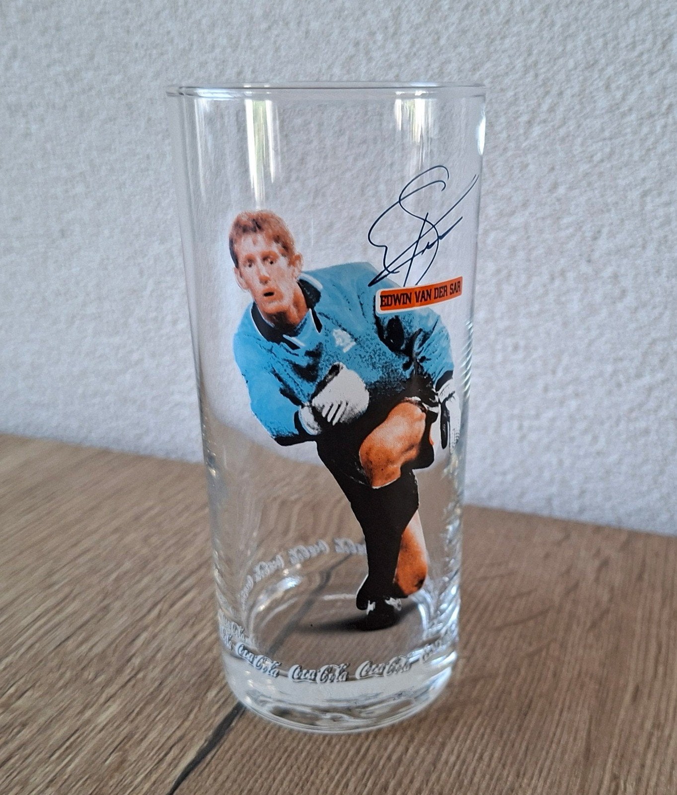 Coca-Cola glas Edwin van der Sar, Ophalen of Verzenden, Zo goed als nieuw