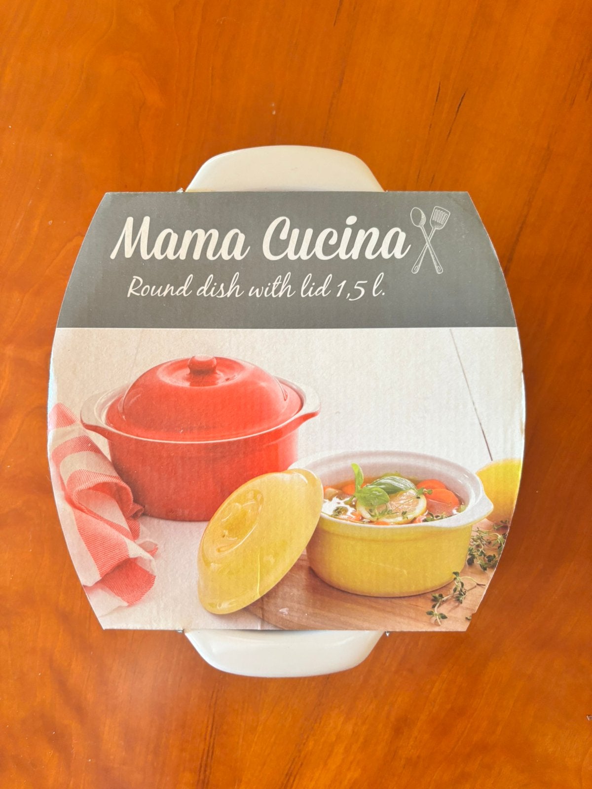 Mama Cucina ovenschaal met deksel – 1,5 liter – Nieuw, Overige materialen, Overige typen, Nieuw, Met deksel