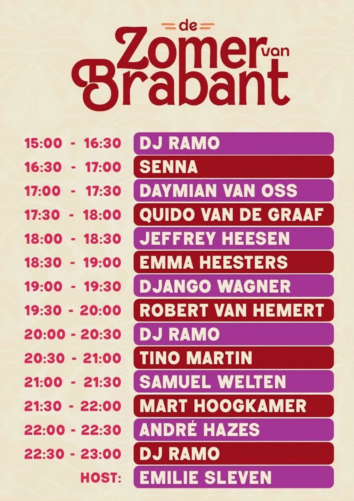 Zomer van Brabant live Den Bosch 2x ticket, Tickets en Kaartjes, Twee personen