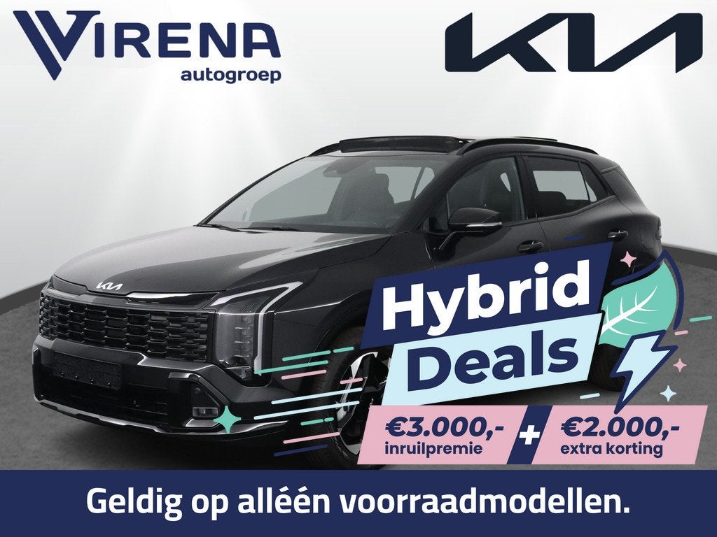 Kia Sportage 1.6 T-GDi Hybrid GT-Line - €5.000,- voordeel, Auto's, Kia, Adaptive Cruise Control, 4 cilinders, Zwart, Nieuw