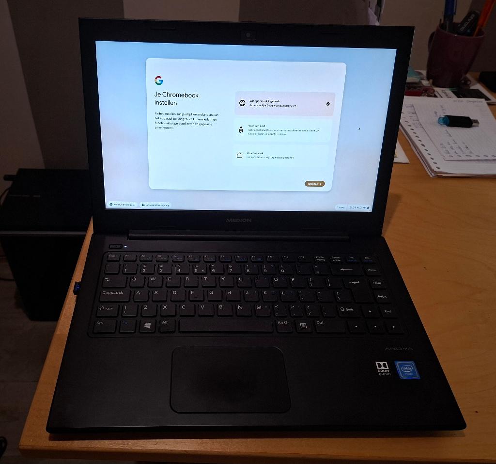 Medion Akoya 14" Laptop met ChromeOS Flex, 14 inch, Medion, Ophalen of Verzenden, 4 GB of minder