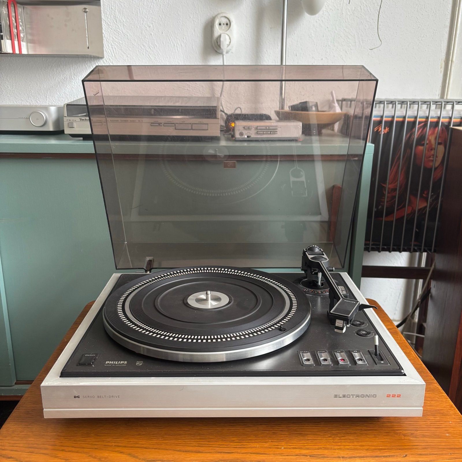 Philips Electronic 222 Platenspeler - Goed Werkend, Audio, Tv en Foto, Platenspelers, Ophalen, Philips, Gebruikt, Automatisch
