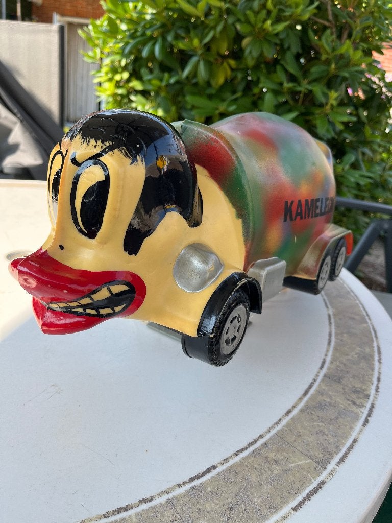Holland Duck kameleon truck mascotte, Verzamelen, Ophalen of Verzenden, Gebruikt, Lichtbak of (neon) lamp