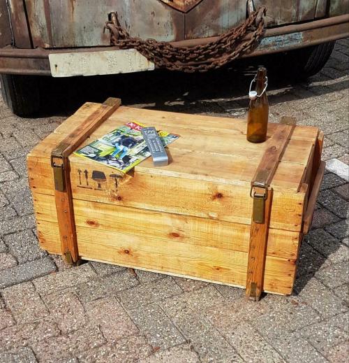 Authentiek, vintage, retro kist / legerkist, Ophalen, Minder dan 50 cm, Gebruikt, 50 tot 100 cm
