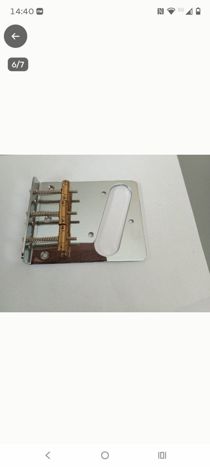 Fender telecaster bridge, brass rollers, Ophalen of Verzenden, Nieuw, Elektrische gitaar