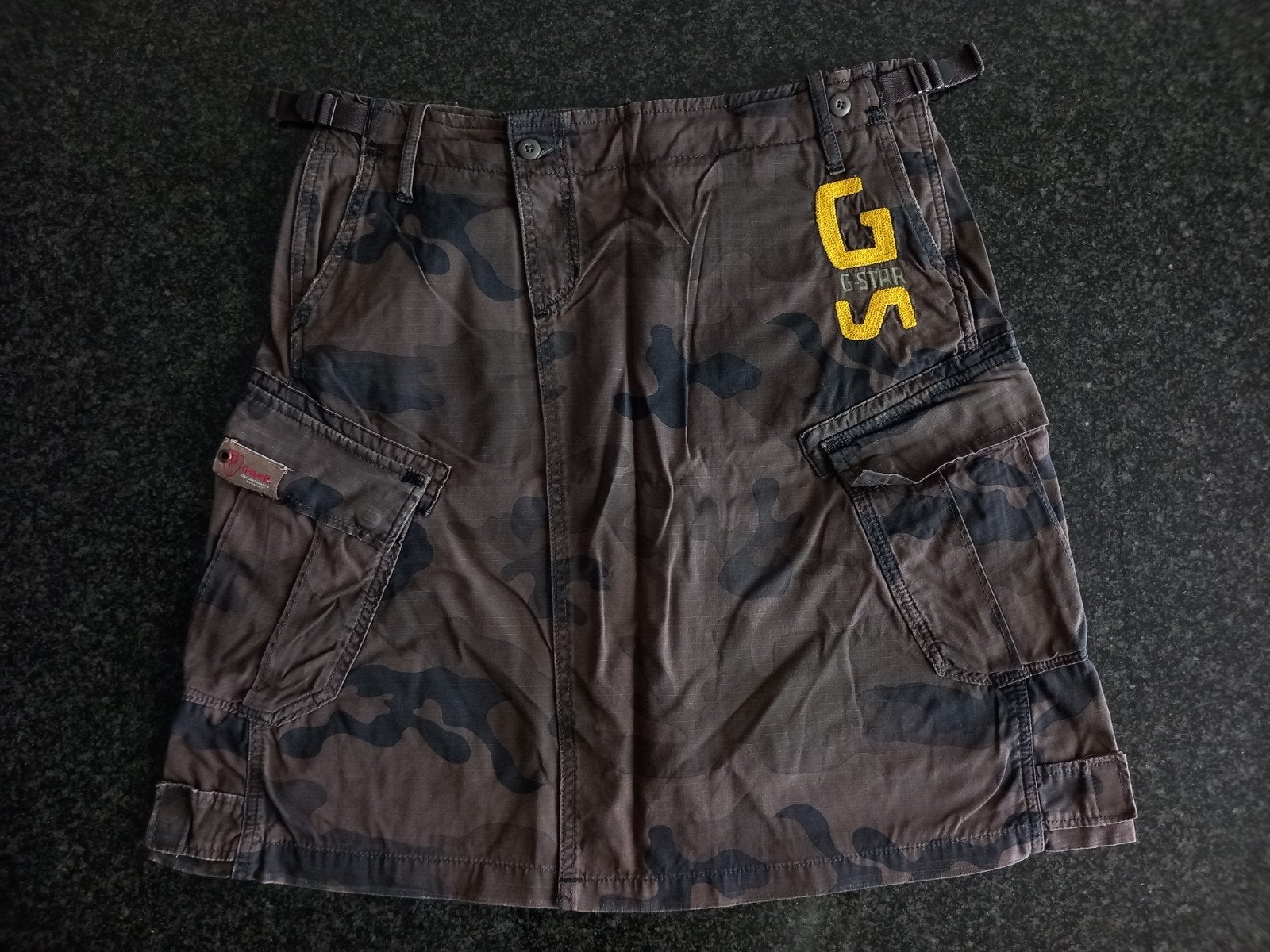 G-star Raw Army Camouflage Skirt Rok mt M zeer goede staat!, Maat 38/40 (M), Bruin, G-star Raw Denim, Ophalen of Verzenden