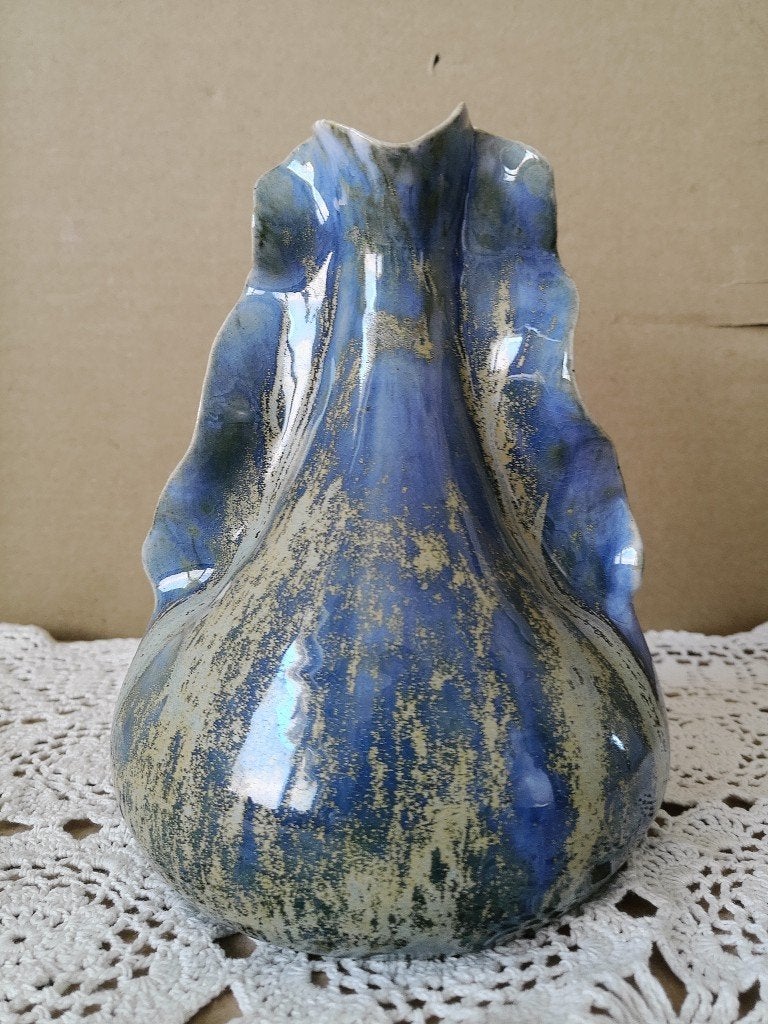 Aardewerk vaas Ellen van Bendegom keramische vaas vaasje14cm, Antiek en Kunst, Ophalen of Verzenden