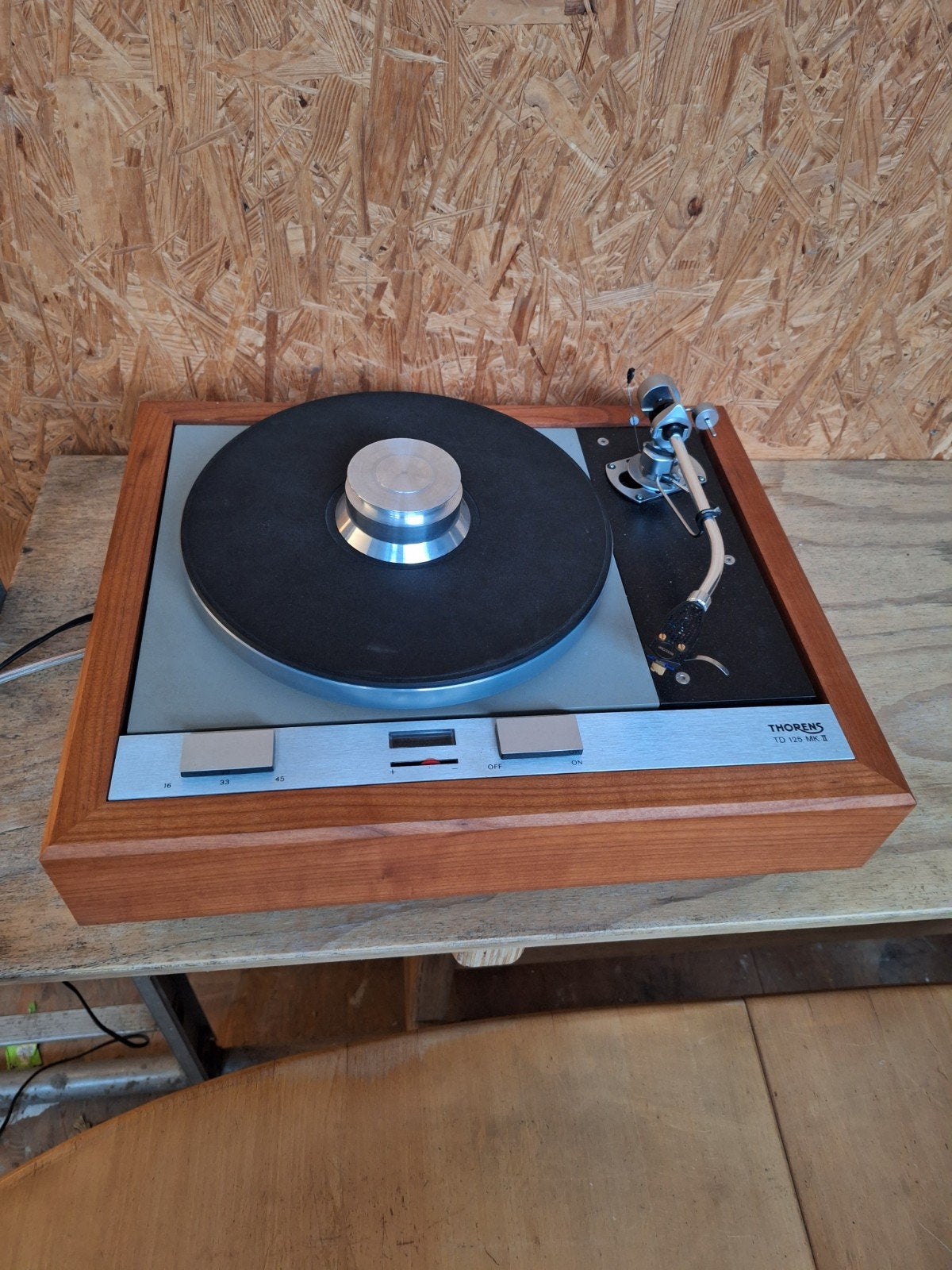 Thorens TD 125 MK II Platenspeler - Klassieke Hifi, Ophalen, Gebruikt, Thorens, Pitch-regelaar