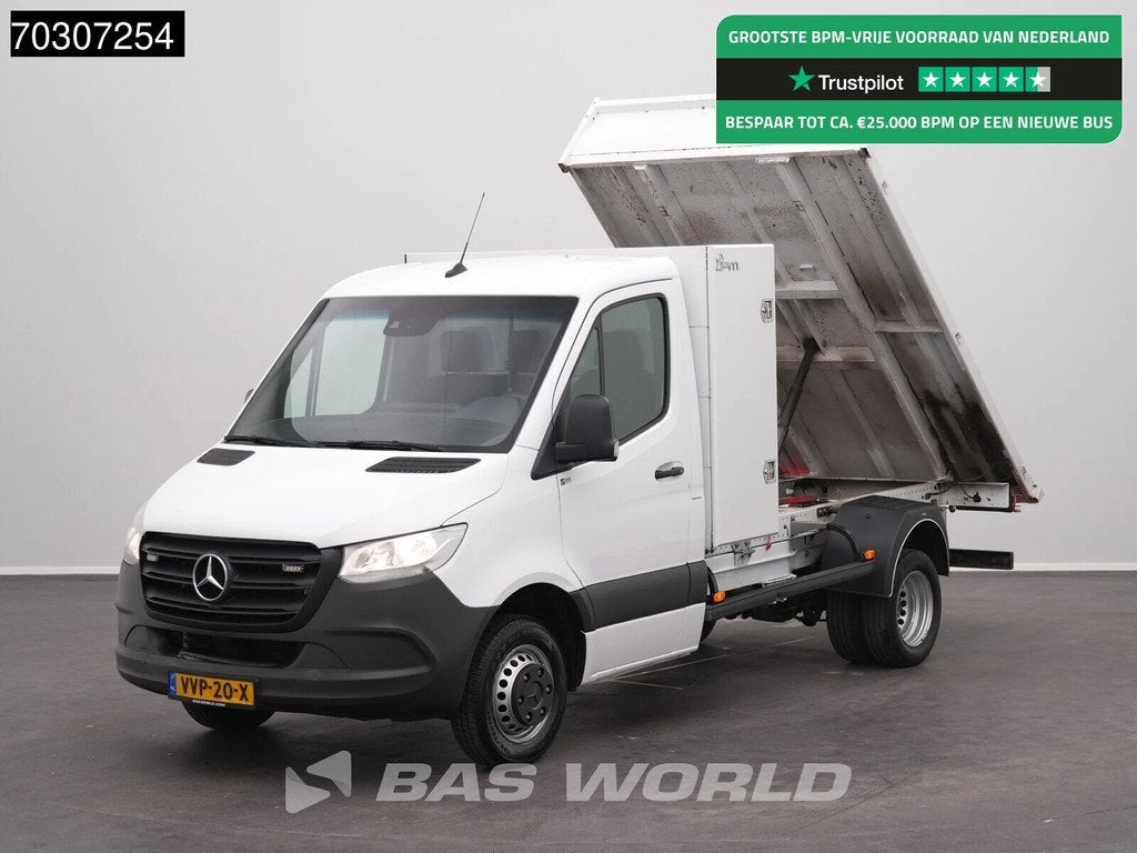 Mercedes Sprinter 515 CDI Kipper met Kist Dubbellucht 3,5t T, Start-stop-systeem, Stof, Gebruikt, Euro 6