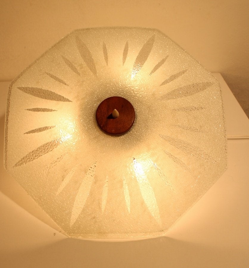 Jaren 50 fifties plafondlamp vintage mid century design, Antiek en Kunst, Ophalen