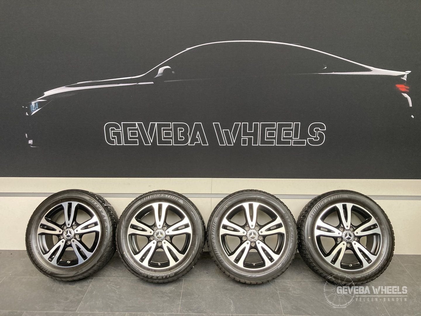 16” originele Mercedes A W176 B W246 velgen + winterbanden, Gebruikt, -, Banden en Velgen, -
