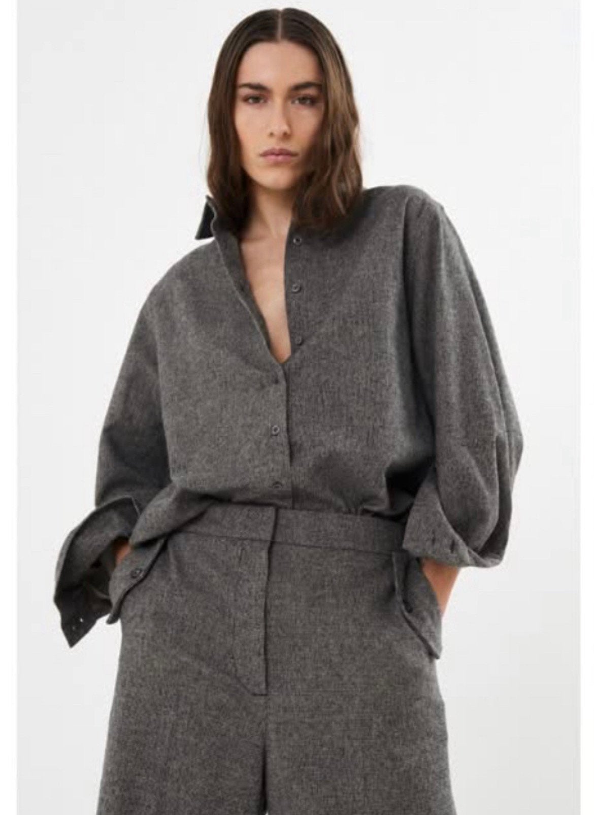 Rabens Saloner super gaaf 2-delig pak blouse+pantalon, Kleding | Dames, Maat 38/40 (M), Kostuum of Pak, Bruin, Nieuw
