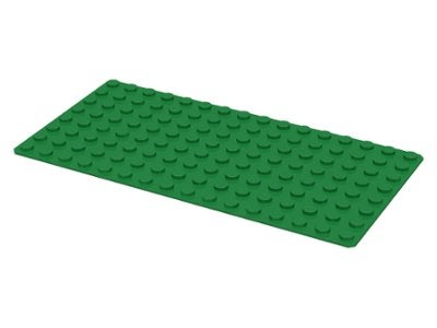 Lego Green Baseplate 8 x 16, Gebruikt, Overige thema's, Lego, Ophalen of Verzenden