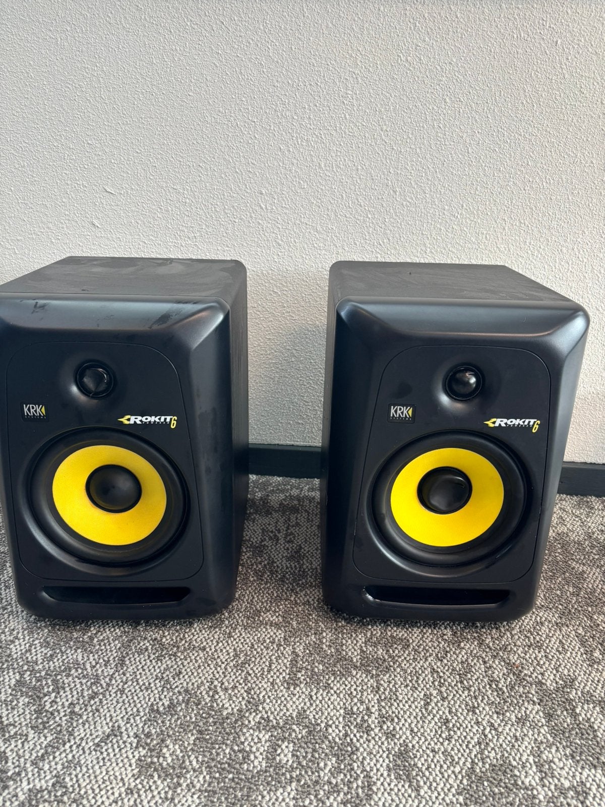 2x KRK Rokit 6 G3 Studio Speakers – Inclusief Stroomkabels, Ophalen, Gebruikt, Overige merken
